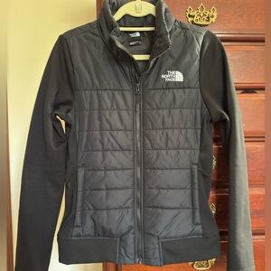 The North Face Slim Fit Hybrid Mixed Media Jacket in Black
